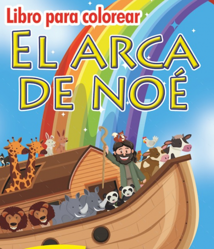 libro para colorear la barca de Noe